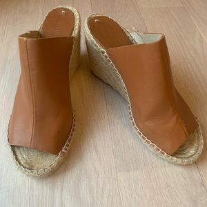 Soludos leather wedge espadrilles size 6